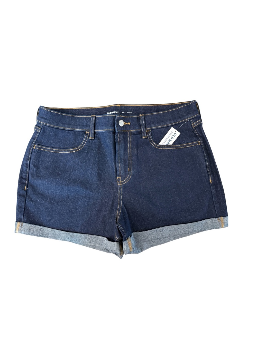 NWT Old Navy Dark Denim Rolled Shorts size 10